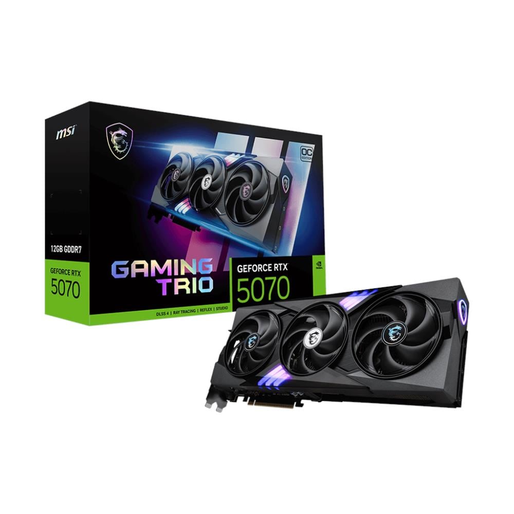 MSI GeForce RTX 5070 12 GB GDDR7 PCI-E 1 x HDMI / 3 x DisplayPort GAMING TRIO OC