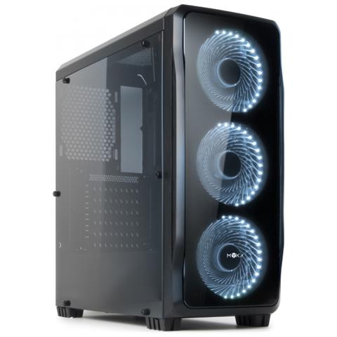 MYKA Case Crysta CG-C02W Middle Tower ATX / Micro-ATX / Mini-ITX 1 Porta USB 3.0 Colore Nero