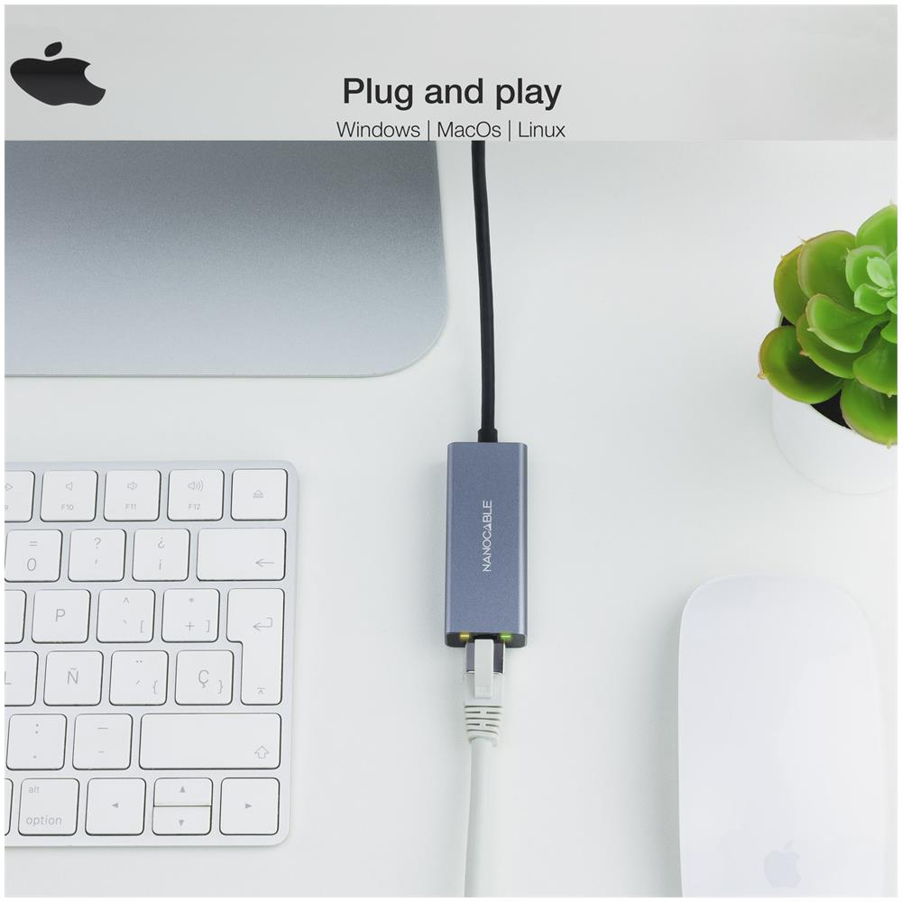 NANOCABLE 10.03.0406 scheda di rete e adattatore Ethernet 1000 Mbit /s