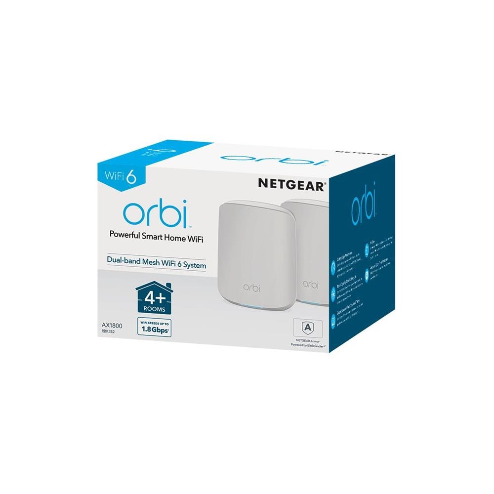 NETGEAR Sistema Mesh Wi-Fi 6 Router RBK352 con 2 Antene Connettività fino a 40 dispositivi
