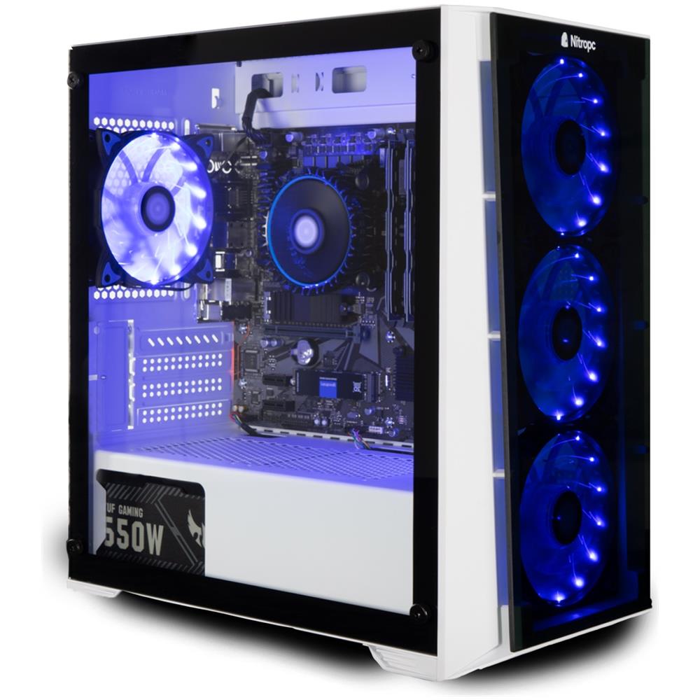 Nitropc PC Gaming Completo Bronze AMD Ryzen 5 PRO 4650G RAM 16 GB DDR4 SSD 1 TB AMD Radeon RX Vega7 2 GB Windows 11 Home Monitor 24" e Accessori