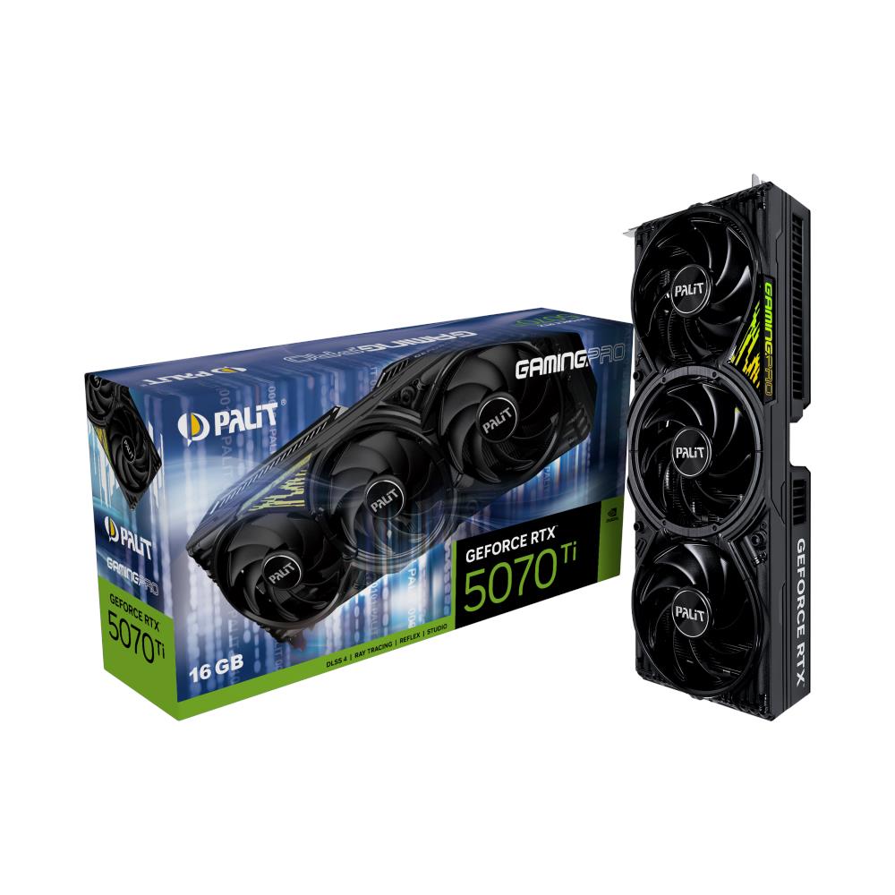 Palit GeForce RTX 5070 Ti 16GB GDDR7 PCI Express 5.0, 3x Display Ports, 1 x HDMI GamingPro V1