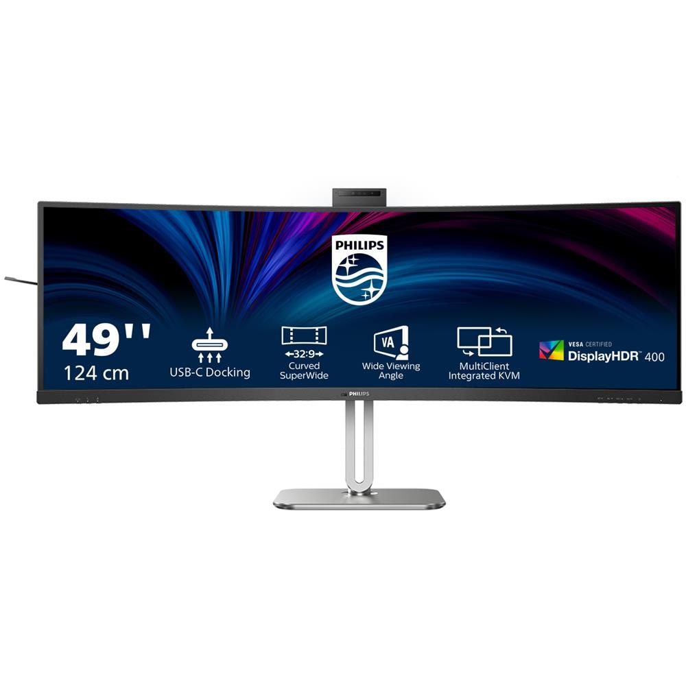 PHILIPS Monitor 48.8" LED VA Curvo 49B2U5900CH / 00 5120x1440 Dual QHD Tempo di Risposta 4 ms
