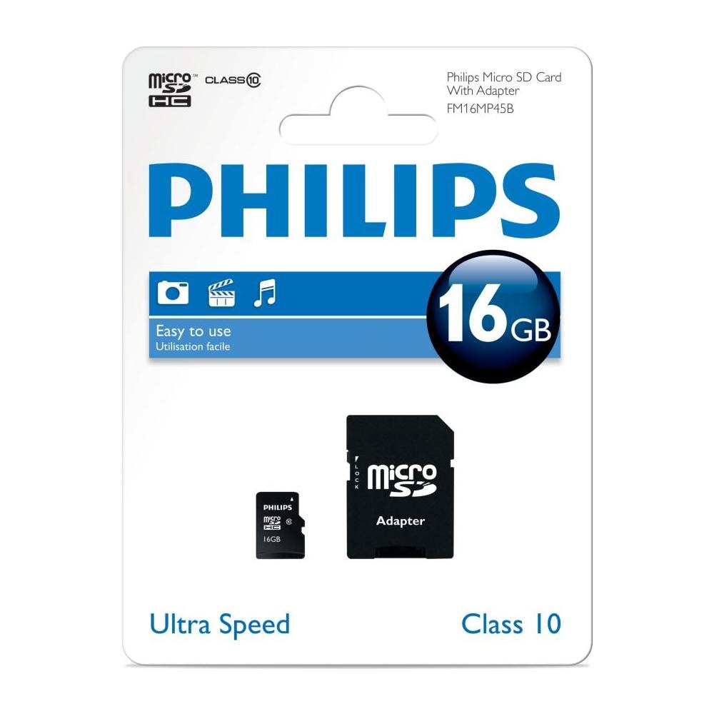 PHILIPS Mem. Micro Sd 16gb Cl. 10 C / Adattatore Sd