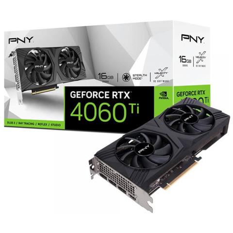 PNY Vga Geforce Rtx 4060 Ti, Rtx 4060 Ti 16gb Verto, Dual Fan Edition, Dlss 3