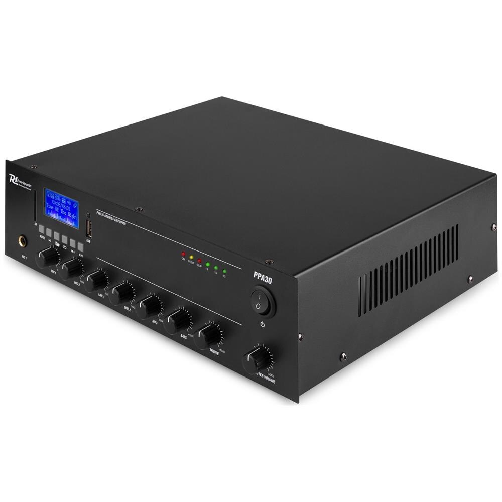 POWER DYNAMICS Amplificatore 100v Ibrido 8 Ohm Filodiffusione Linea Bluetooth + Usb + Telecomando