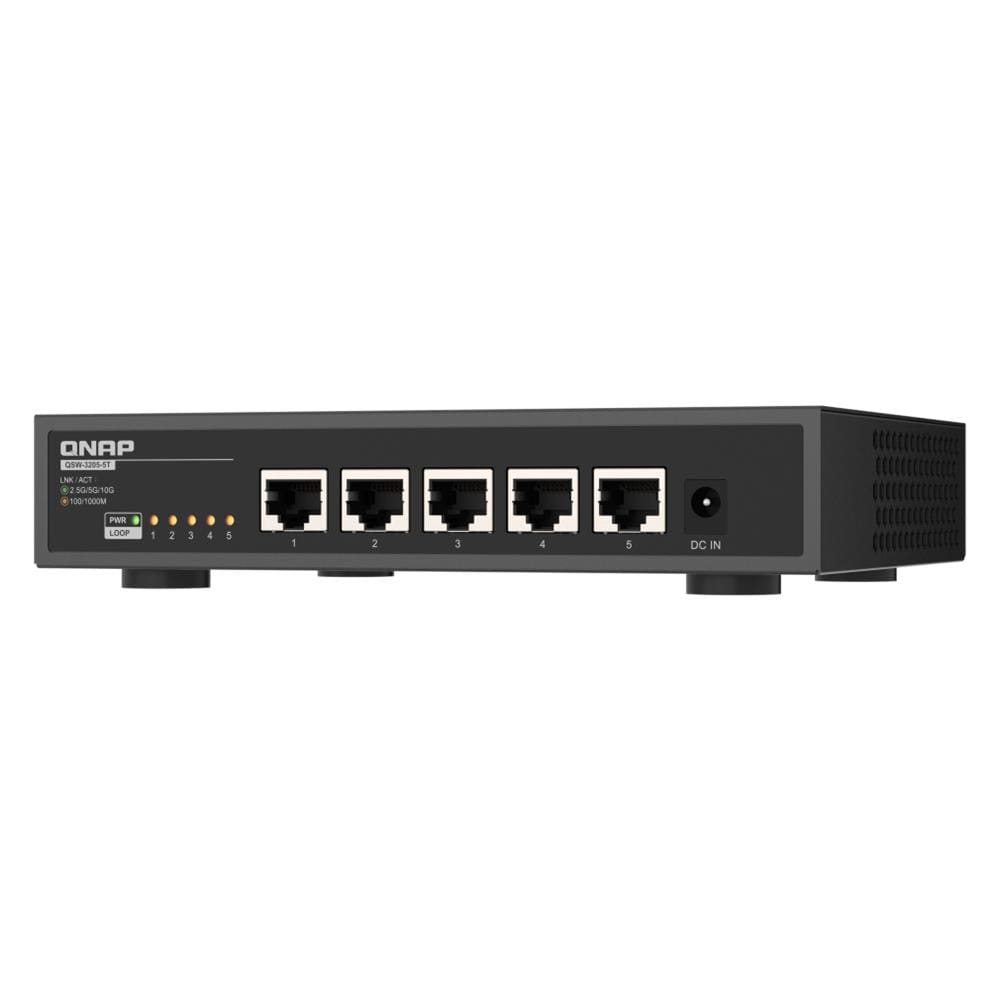 QNAP QSW-3205-5T switch di rete Non gestito 10G Ethernet (100/1000/10000) Desktop Nero