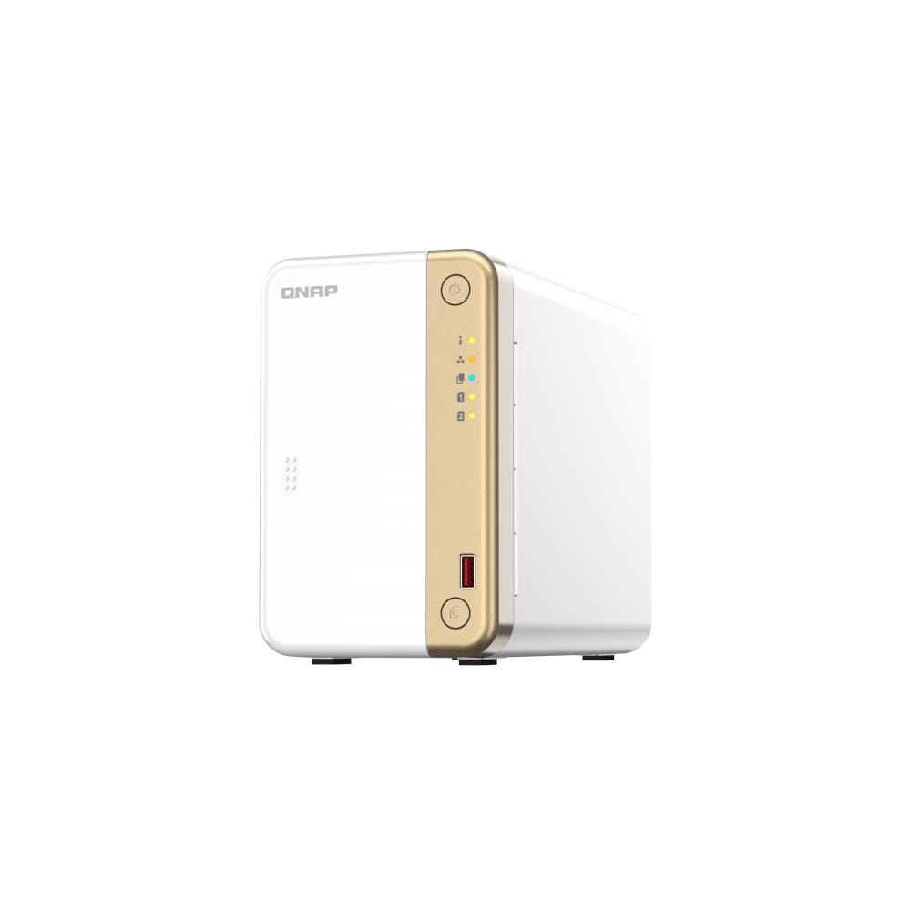 QNAP TS-262 NAS Tower Ethernet LAN Capacità RAM 4 GB 4 USB / 1 HDMI Colore Oro / Bianco