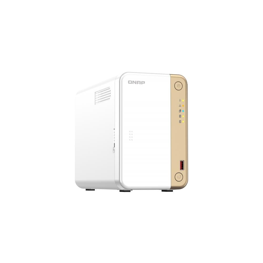 QNAP TS-262 NAS Tower Ethernet LAN Capacità RAM 4 GB 4 USB / 1 HDMI Colore Oro / Bianco