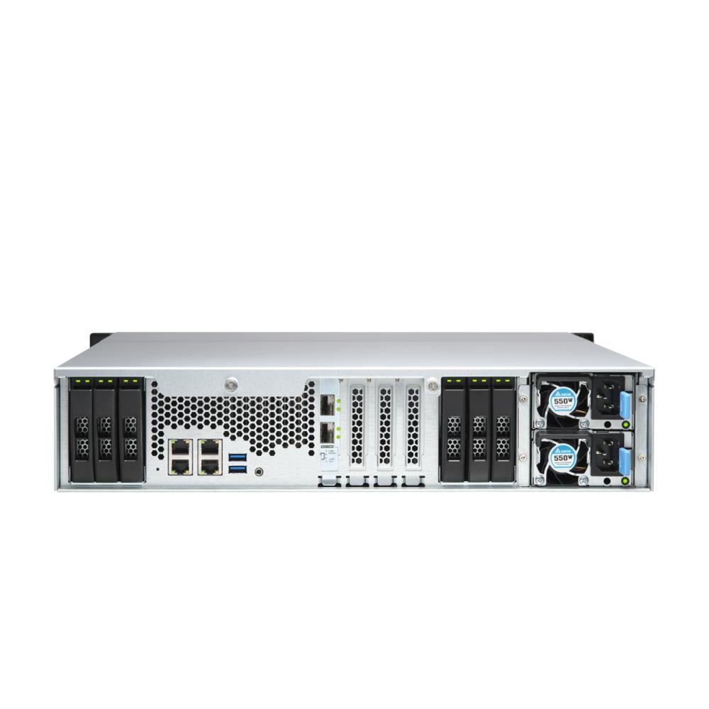 QNAP TS-H1886XU-RP-R2 NAS Rack (3U) Capacità RAM 32 GB Ethernet LAN / 2 Porte USB Colore Nero / Grigio