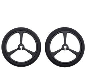 Ruota in gomma 40x7mm - colore NERO - 3 raggi (coppia)