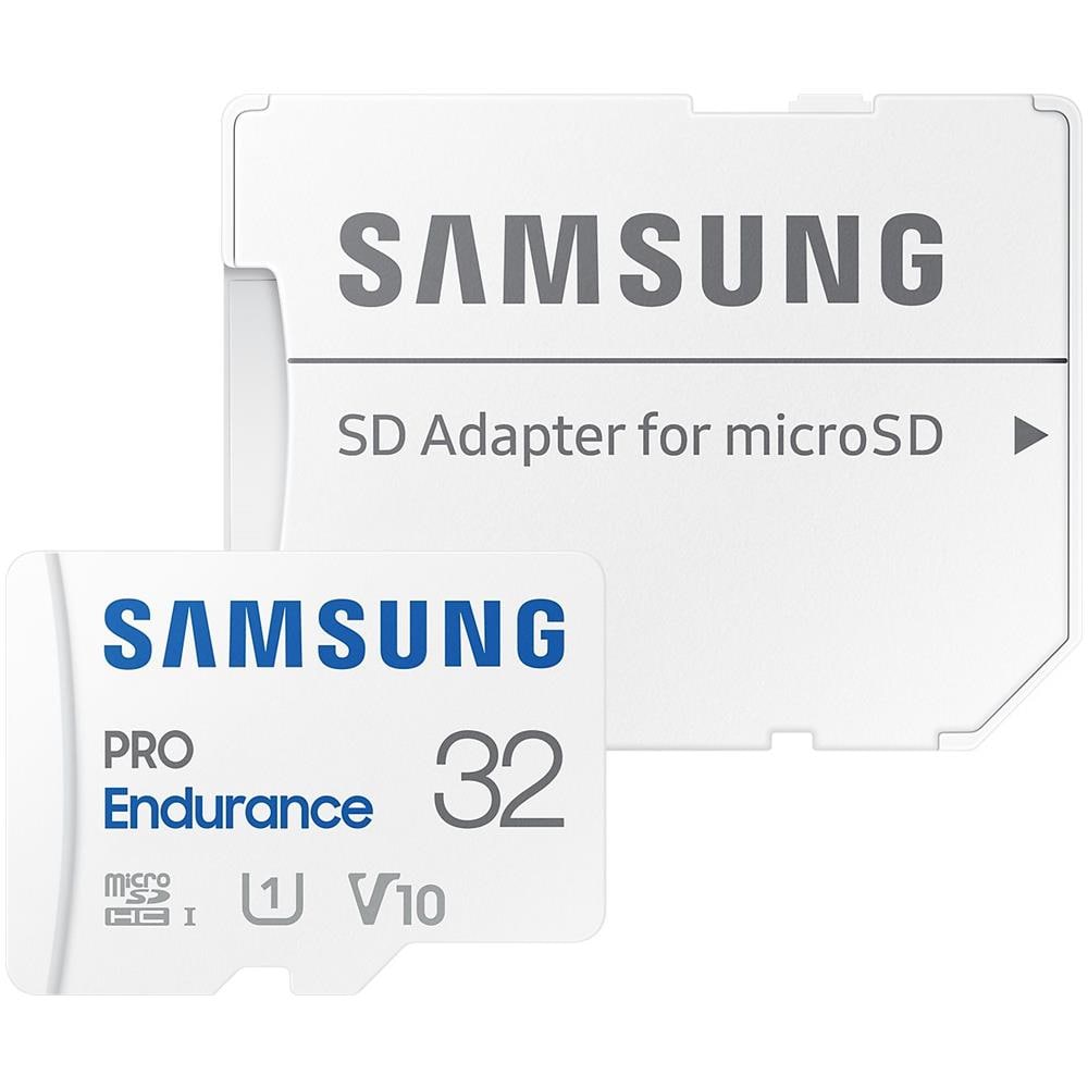 SAMSUNG MicroSD PRO Endurance 32 GB Velocità UHS-I di Classe V10 fino a 100 MB / s in lettura Adattatore SD