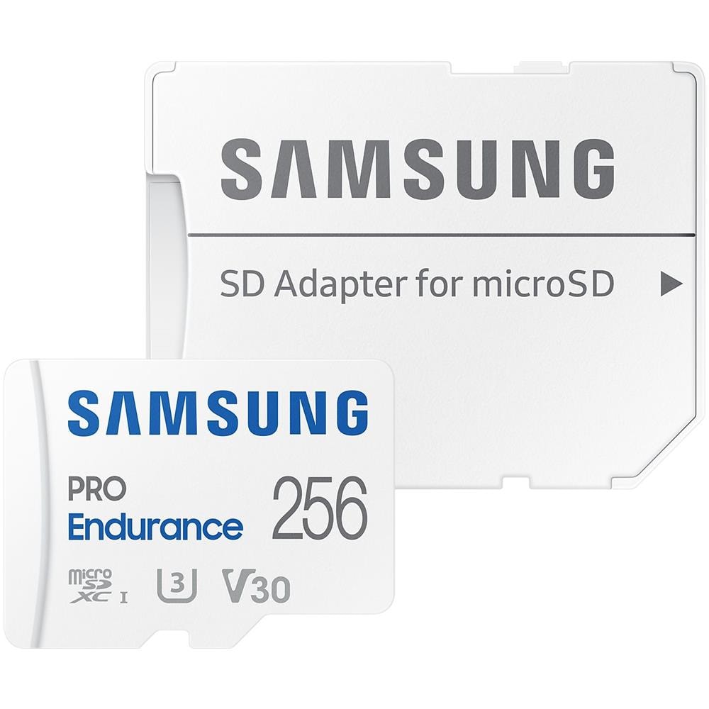 SAMSUNG MicroSD PRO Endurance da 256 GB Velocità UHS-I di Classe V10 fino a 100 MB / s in lettura Adattatore SD