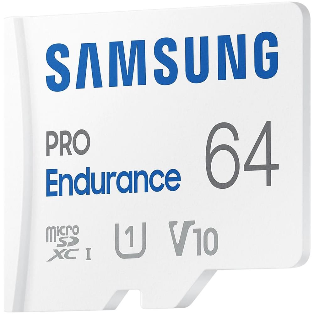 SAMSUNG MicroSD PRO Endurance 64 GB Velocità UHS-I di Classe V10 fino a 100 MB / s in lettura Adattatore SD