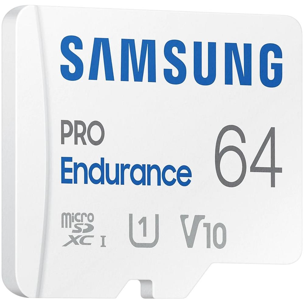 SAMSUNG MicroSD PRO Endurance 64 GB Velocità UHS-I di Classe V10 fino a 100 MB / s in lettura Adattatore SD