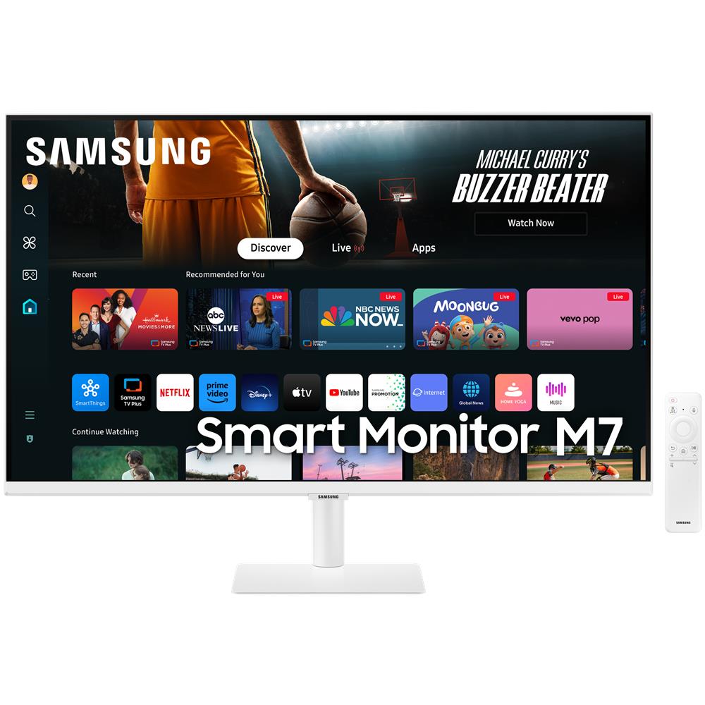 SAMSUNG M70D Monitor PC 81,3 cm (32") 3840 x 2160 Pixel 4K Ultra HD LED Bianco