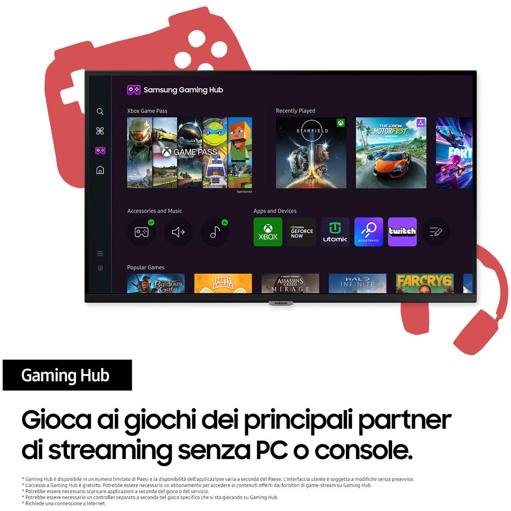 Samsung Monitor 32" LED VA Flat LS32DM700UUXEN 3840 x 2160 4K Ultra HD Tempo di Risposta 4 ms