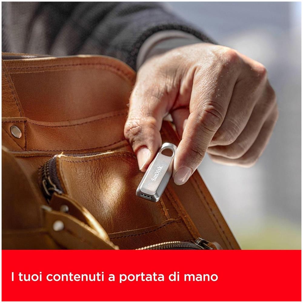 SANDISK Chiavetta USB Ultra Luxe da 256 GB Colore Argento