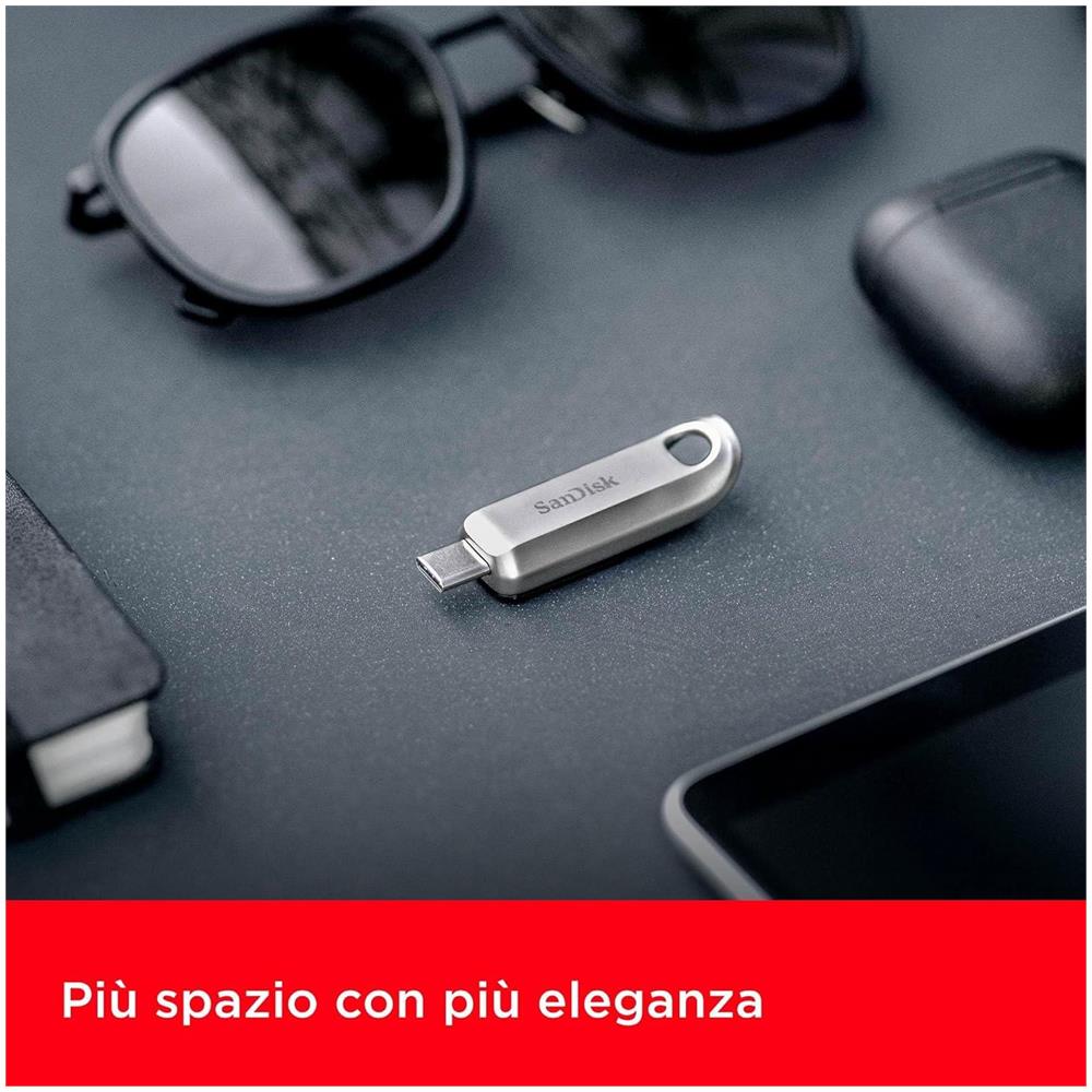 SANDISK Chiavetta USB Ultra Luxe da 256 GB Colore Argento