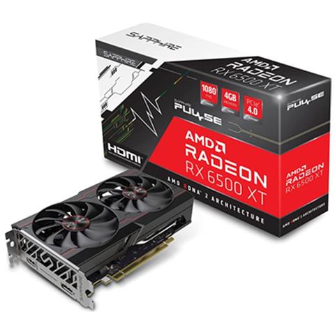 SAPPHIRE Scheda video VGA Sapphire Pulse Radeon RX 6500 XT 4GB GDDR6 64 bit [11314-07-20G]
