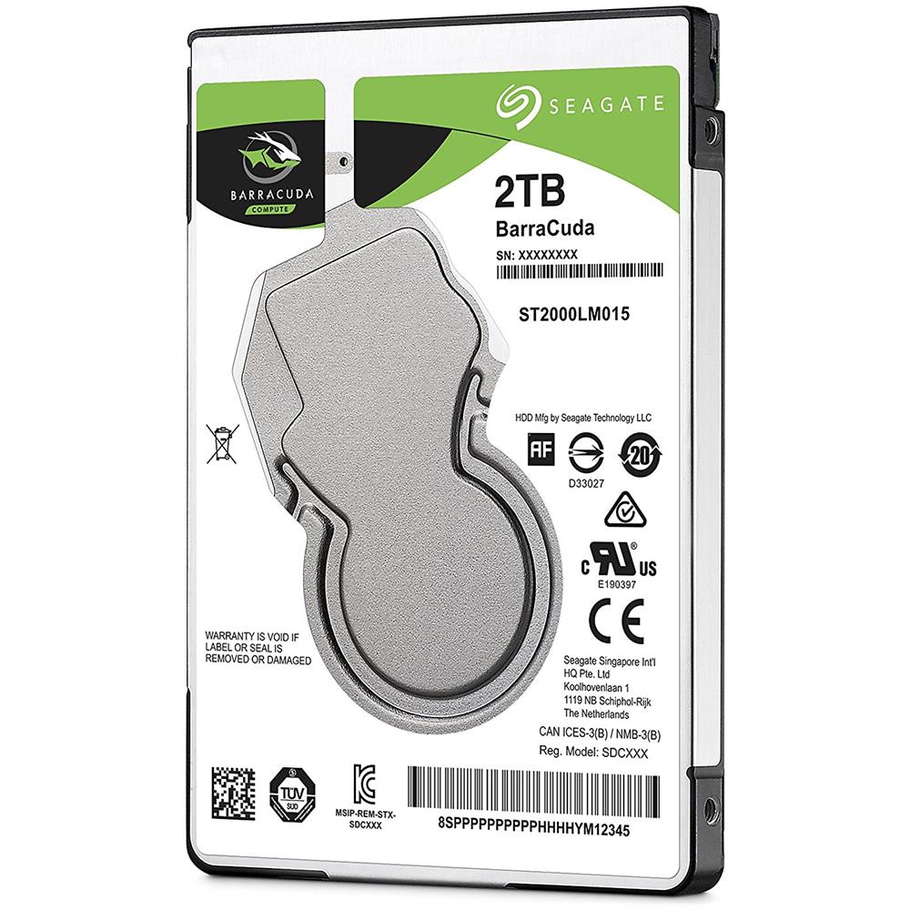 SEAGATE Hard Disk Interno BarraCuda 2 TB 2.5" Sata III 6 Gb / s 5400 Rpm Buffer 128 MB