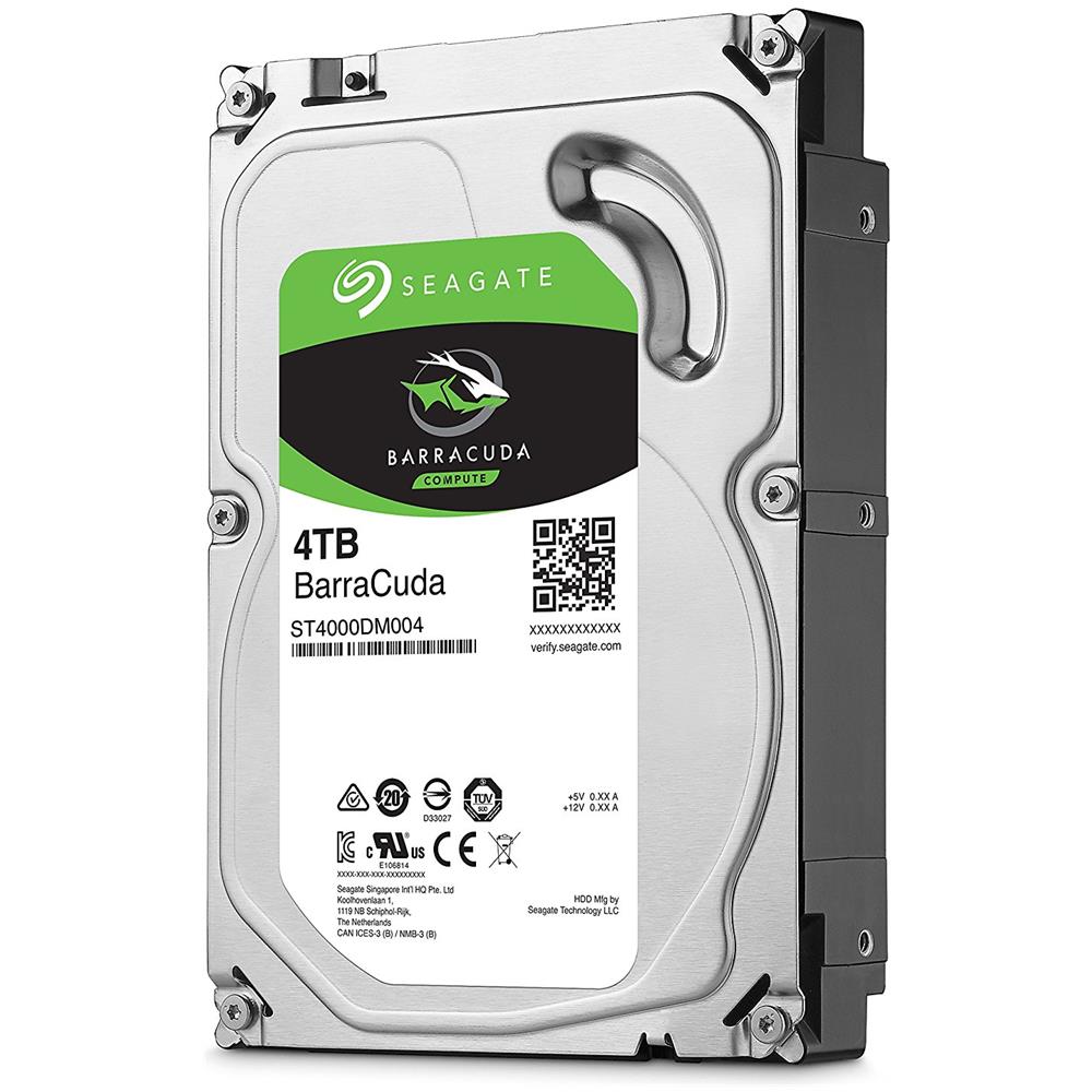 SEAGATE Hard Disk Interno BarraCuda 4 TB 3.5" Interfaccia Sata III 6 Gb / s Buffer 256 MB 5400 Rpm