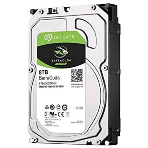 SEAGATE Hard Disk Interno BarraCuda 8 TB 3.5" Interfaccia Sata III 6 Gb / s 5400 Rpm Buffer 256 MB