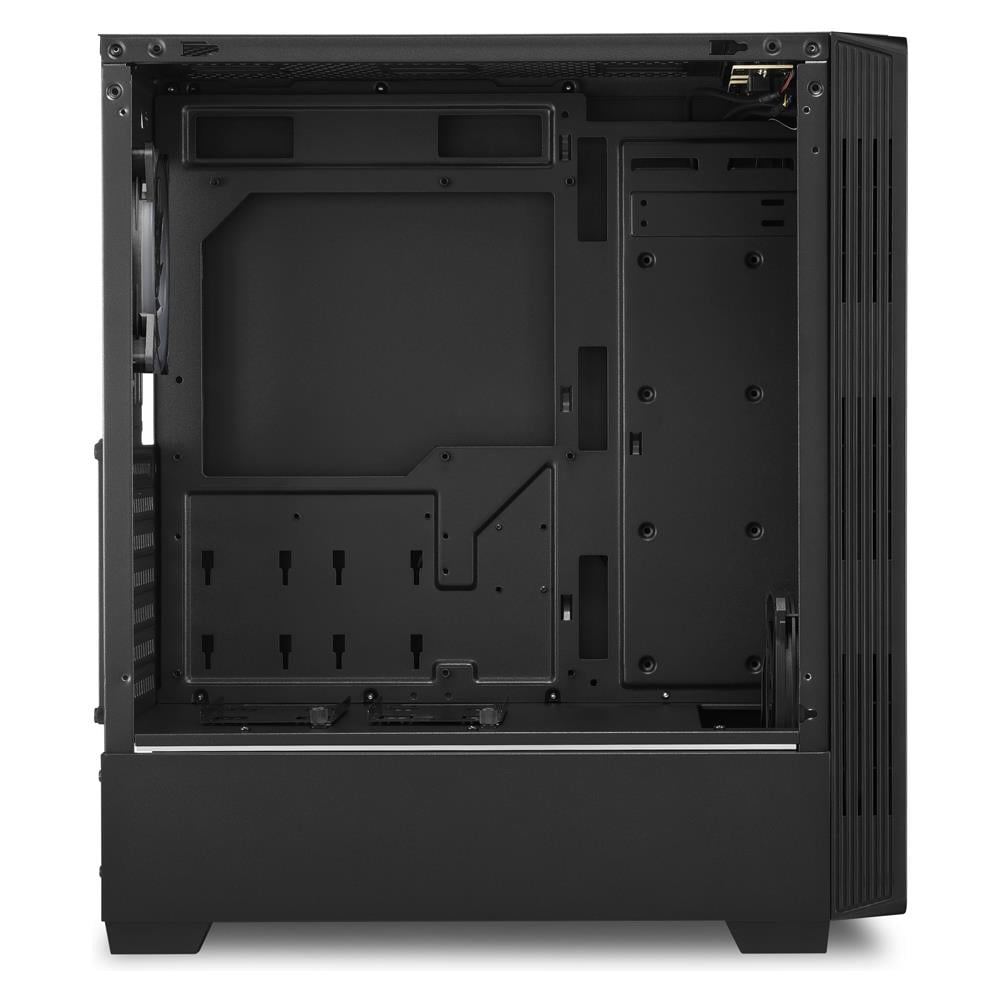 SHARKOON Case RGB LIT 100 Midi-Tower Mini-ITX, Micro-ATX, ATX 2 Porte USB 3.0 Colore Nero (Finestrato)