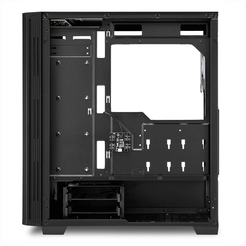 SHARKOON Case RGB LIT 100 Midi-Tower Mini-ITX, Micro-ATX, ATX 2 Porte USB 3.0 Colore Nero (Finestrato)