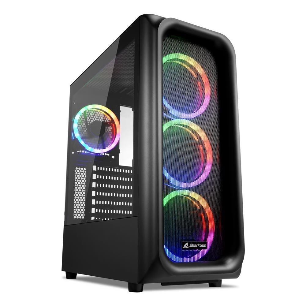 SHARKOON Case TK5M RGB Mini-ITX / Micro-ATX / ATX 2x USB 3.0 / 1x USB 3.2 Colore Nero (Finestrato)
