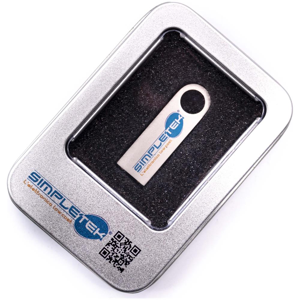 SIMPLETEK Pendrive 64gb Chiavetta Usb Metallo Memoria Penna Pennetta Porta Chiave