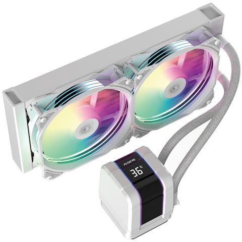 SIMPLETEK Dissipatore Processore Cpu Gaming Cooler Rgb Colorato 240cm 1851 1700 1200 115x