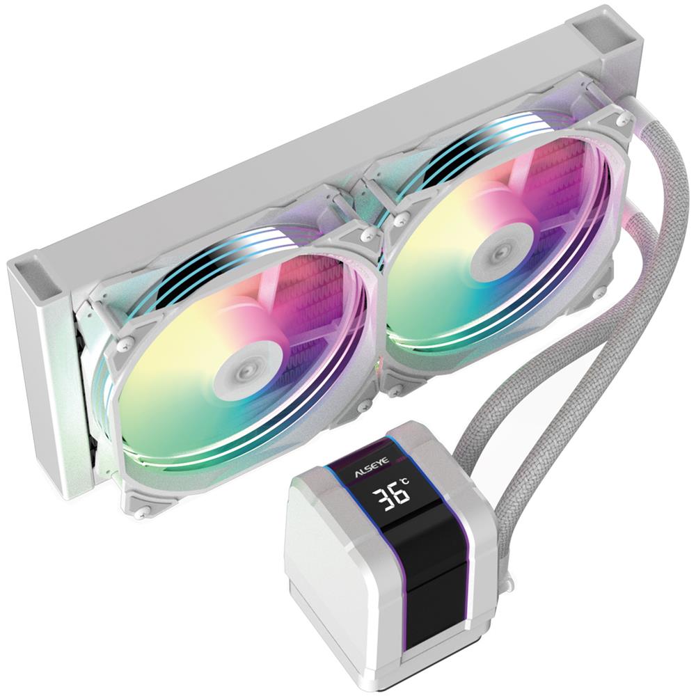 SIMPLETEK Dissipatore Processore Cpu Gaming Cooler Rgb Colorato 240cm 1851 1700 1200 115x