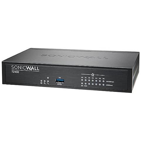 SONICWALL Firewall TZ400 Cablato 7 Porte RJ-45 con 3 Anni Programma Secure Upgrade Plus