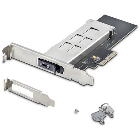 STARTECH.COM Schede di Interfaccia per PC PCIe 4.0 M. 2 64 GB /s Argento Nero