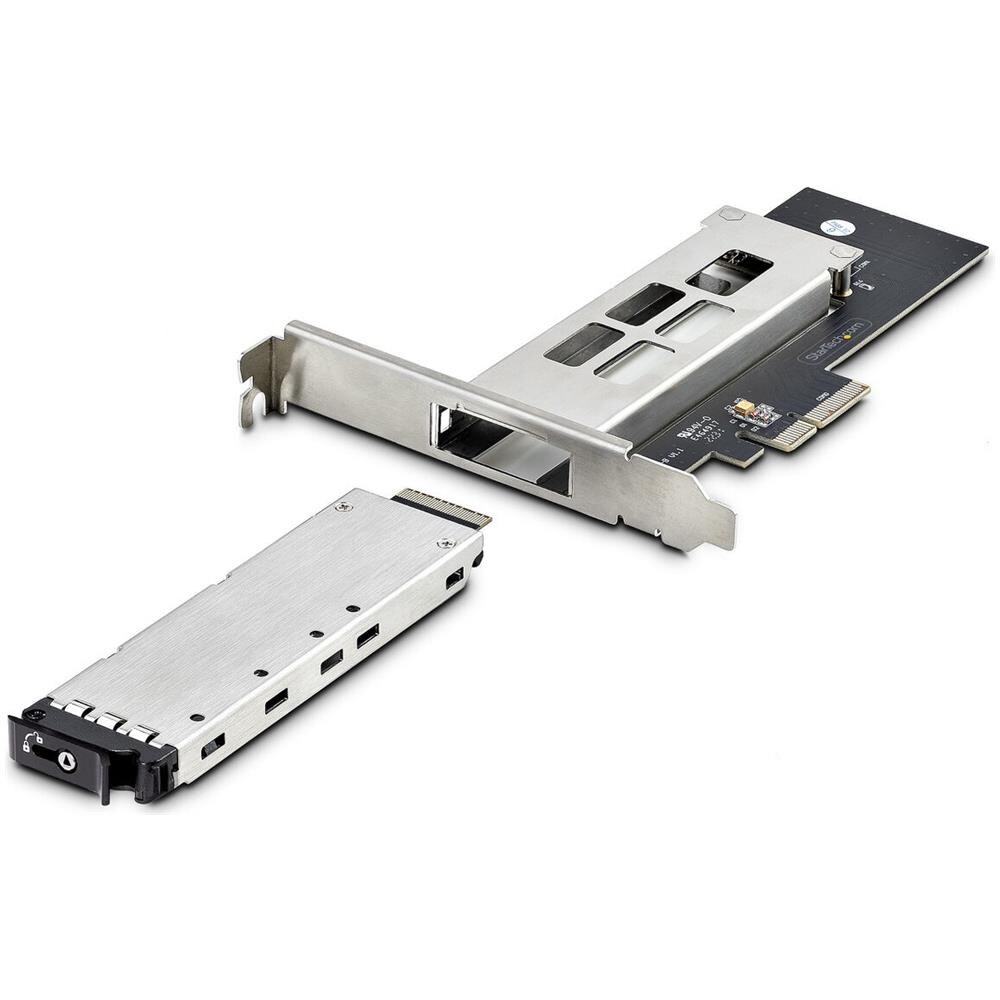 STARTECH.COM Schede di Interfaccia per PC PCIe 4.0 M. 2 64 GB /s Argento Nero