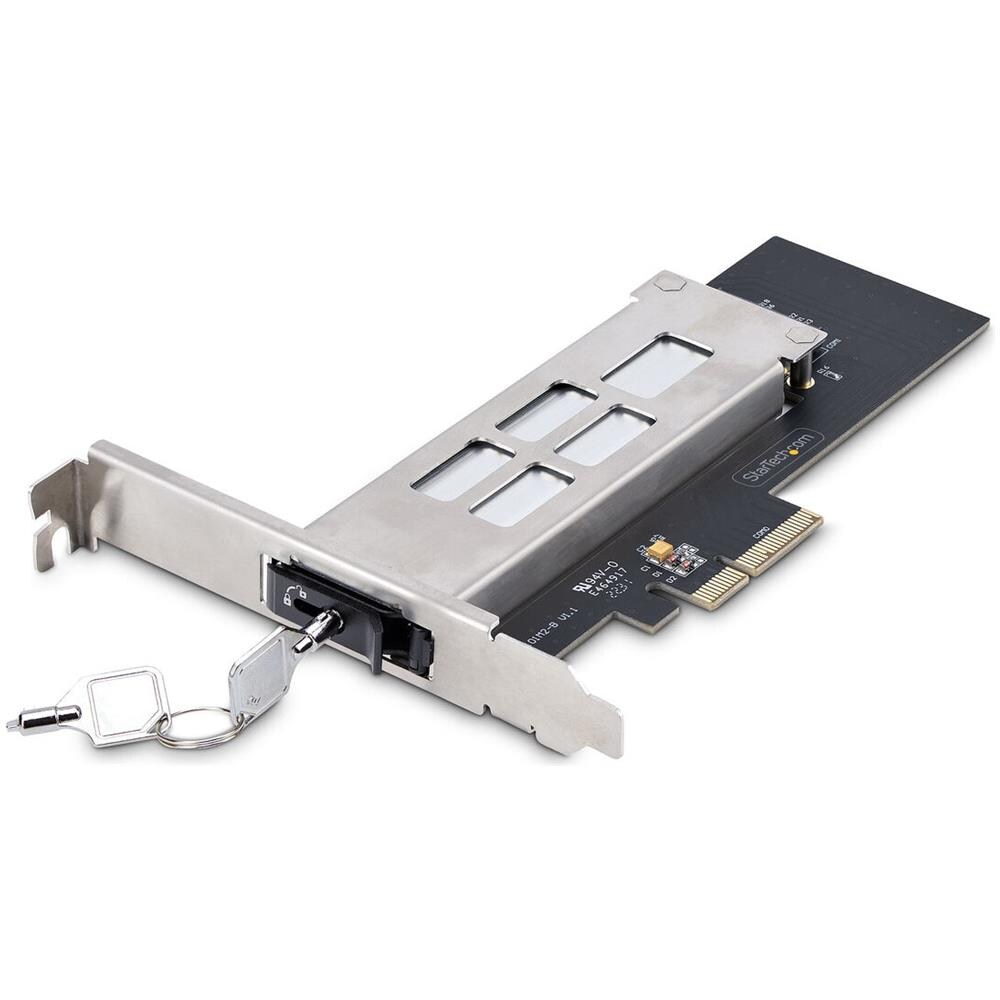 STARTECH.COM Schede di Interfaccia per PC PCIe 4.0 M. 2 64 GB /s Argento Nero