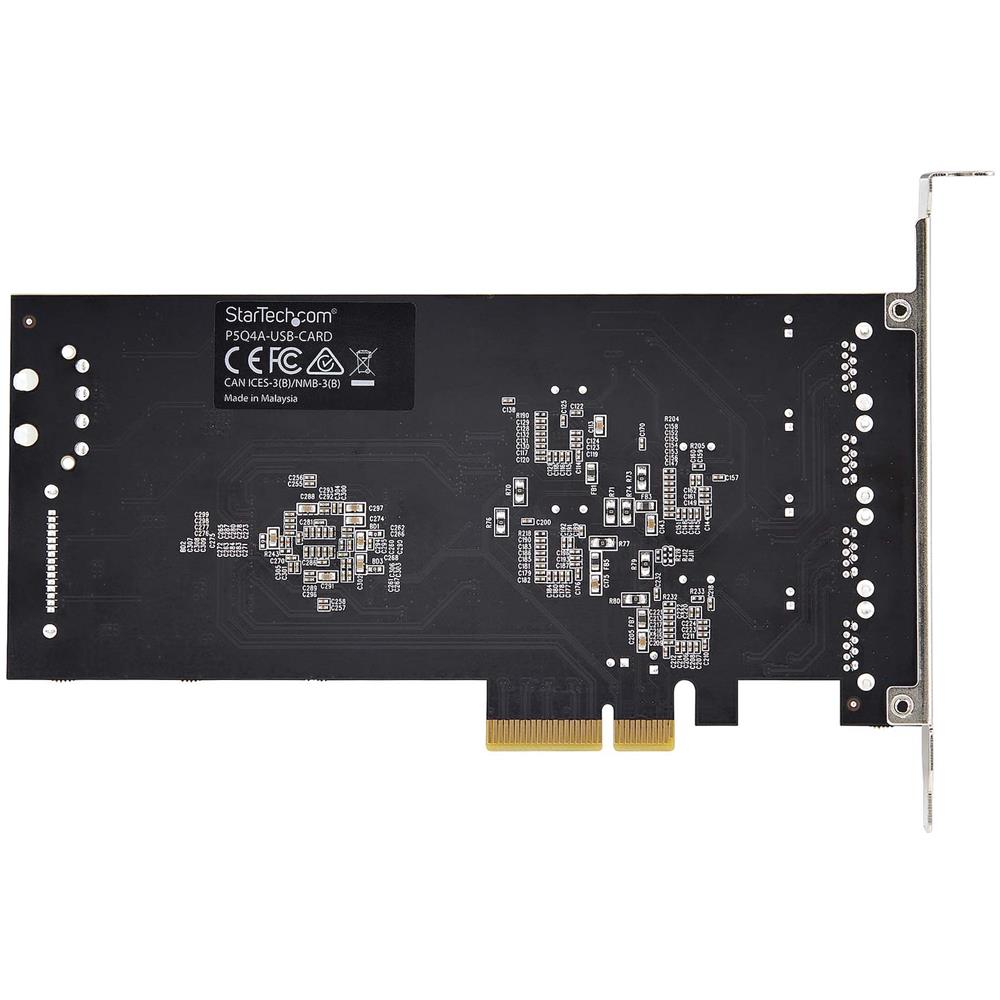 STARTECH.COM Scheda PCIe USB a 4 porte, USB 3.2 5Gbps, scheda di espansione PCI Express con 4 controller USB indipendenti, 4 porte USB-A, Windows /macOS /Linux