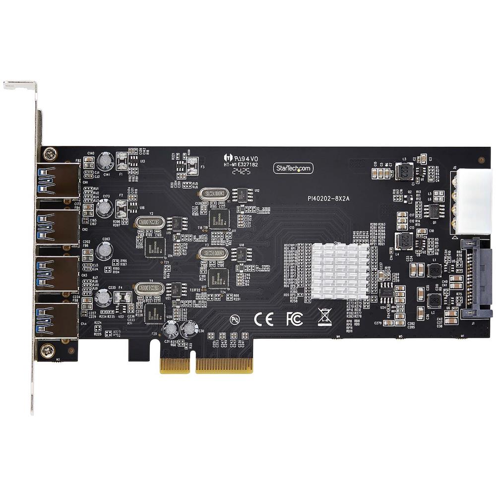 STARTECH.COM Scheda PCIe USB a 4 porte, USB 3.2 5Gbps, scheda di espansione PCI Express con 4 controller USB indipendenti, 4 porte USB-A, Windows /macOS /Linux