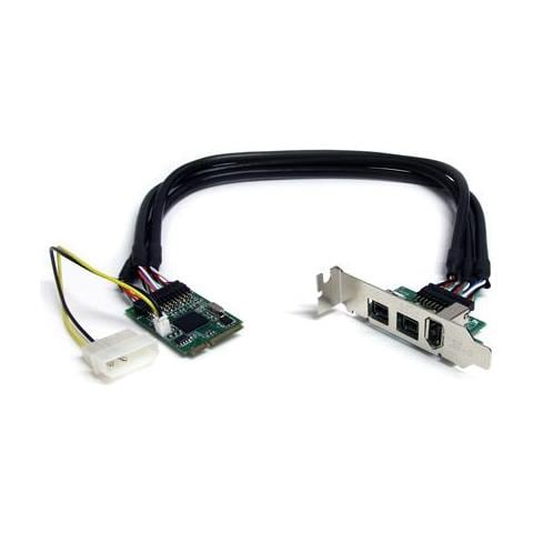 STARTECH.COM Scheda adattatore Mini PCI Express FireWire 2b 1a 1394 a 3 porte