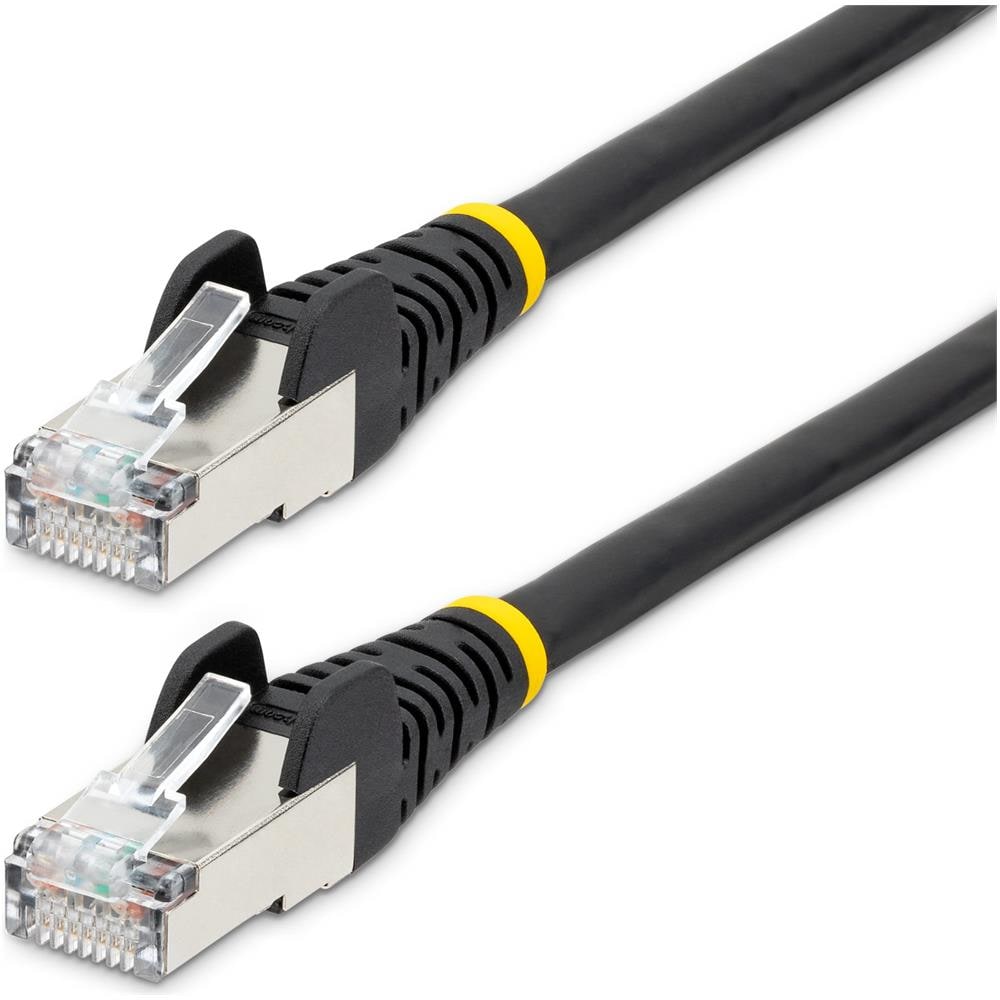 STARTECH.COM Cavo Ethernet CAT 6a - 1m - Nero - Cavo di rete LAN Low Smoke Zero Halogen (LSZH) - 10GbE 500MHz 100W PoE++ - Filo /Cavo patch schermato S /FTP con spinotto RJ45 antigroviglio e rilievi di trazione