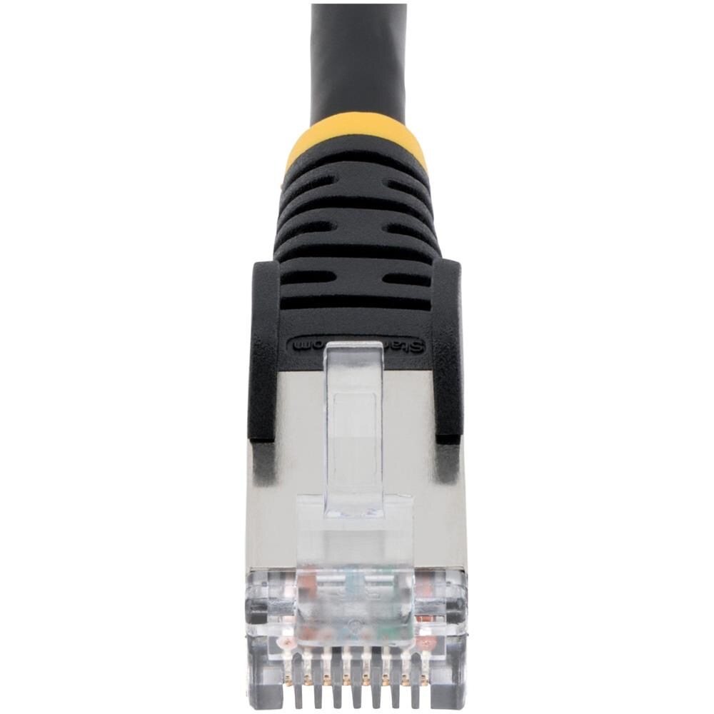 STARTECH.COM Cavo Ethernet CAT 6a - 1m - Nero - Cavo di rete LAN Low Smoke Zero Halogen (LSZH) - 10GbE 500MHz 100W PoE++ - Filo /Cavo patch schermato S /FTP con spinotto RJ45 antigroviglio e rilievi di trazione
