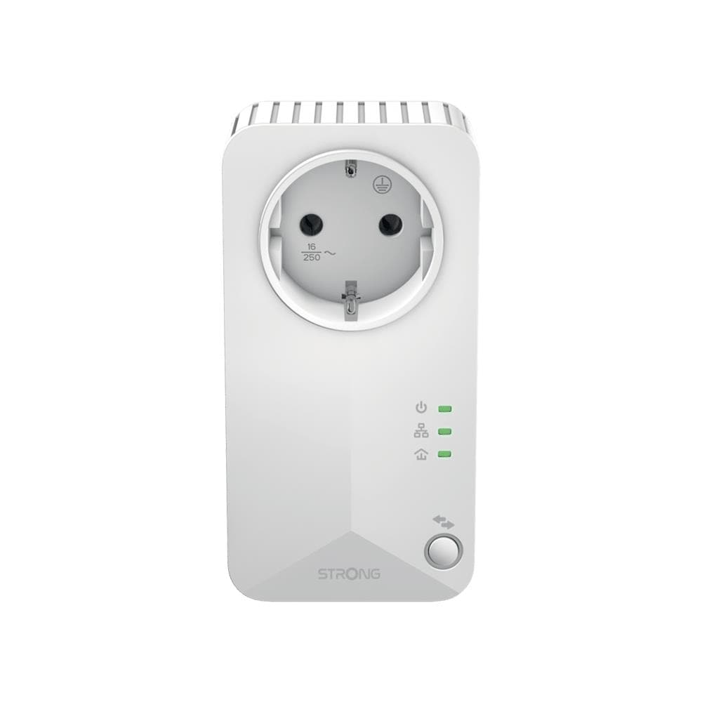 STRONG Powerline 600 Triple Pack EU V2 Confezione Tripla di 3 Adattatori Powerline 600 Colore Bianco