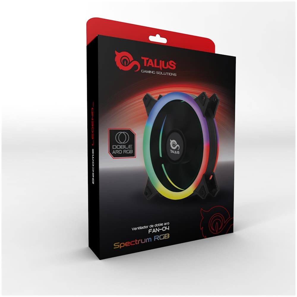 TALIUS Ventola PC Siroko Spectrum RGB Diametro 12 cm Colore Nero