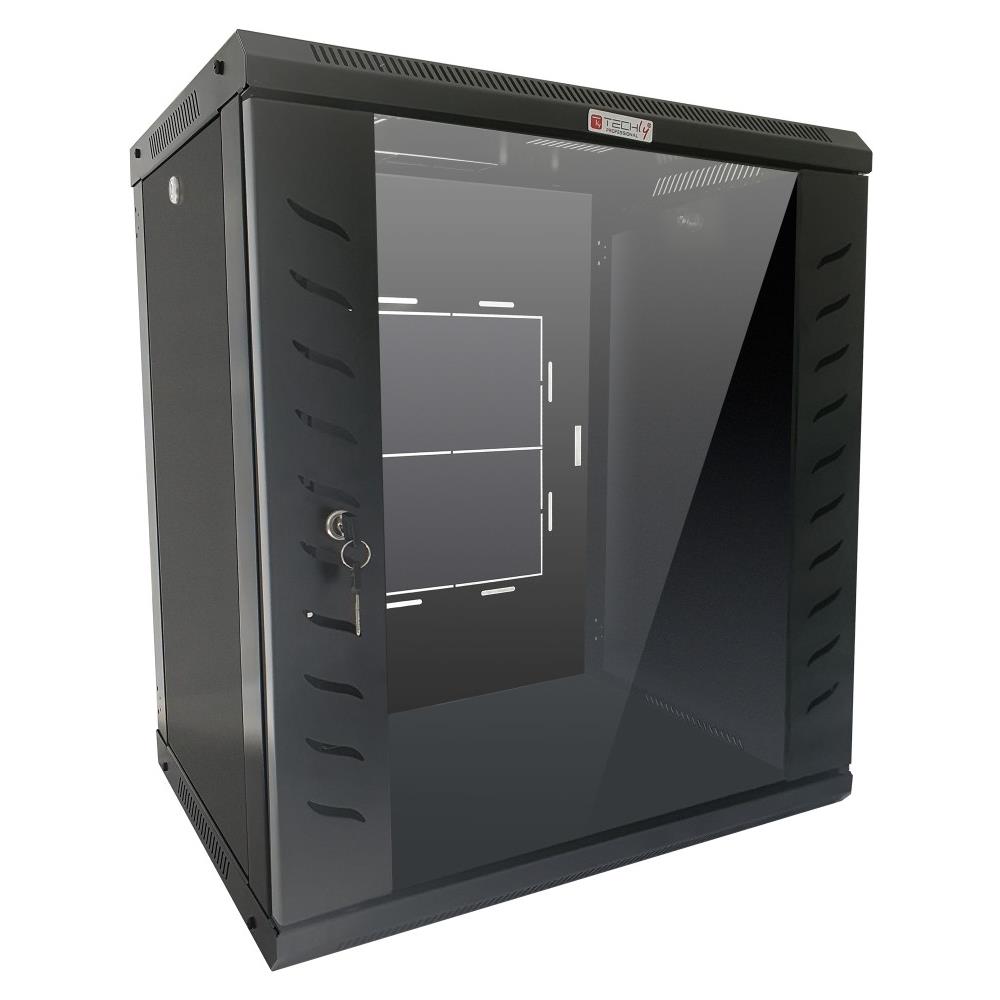 Techly Armadio Rack 19" a Muro 20 Unità P. 450 mm Flat Pack Nero