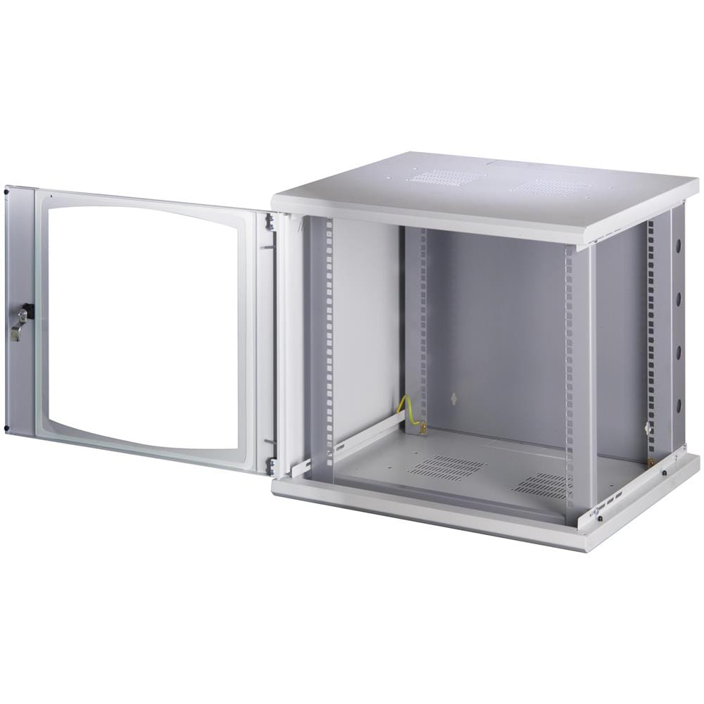 TECHLY I-CASE EW-2009G5 - Armadio Rack 19'' a muro 10 unità sezione unica prof. 500mm Grigio