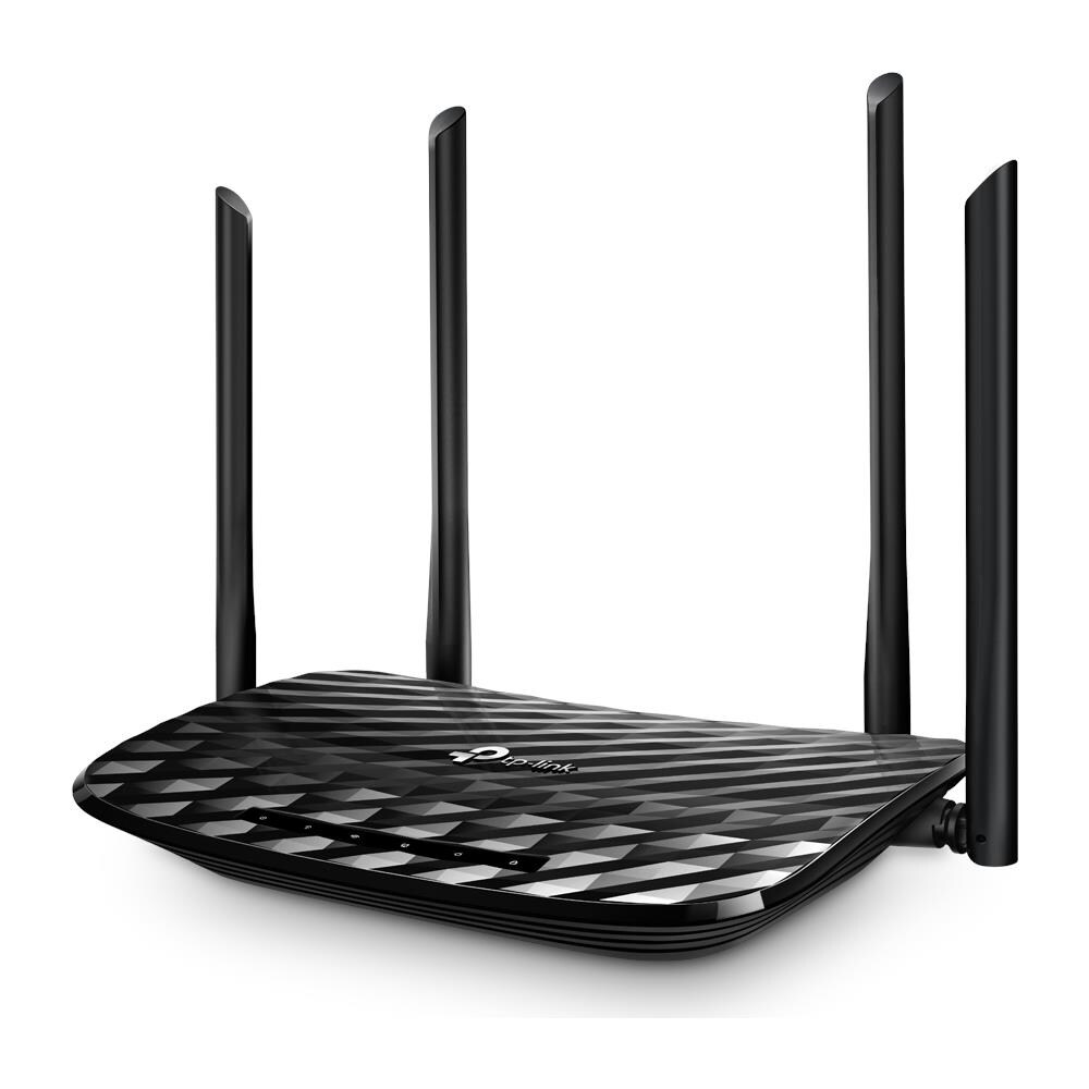 TP-LINK Archer C6 Gigabit Router Wi-Fi Dual Band AC1200 Wireless, 5 Porte Gigabit, 4 Antenne Esterne e 1 Antenna Interna, 2.4GHz / 5GHz, Modalità Access Point, MU-MIMO, Rete Ospite, Nero