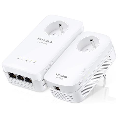 TP-LINK AV1200 1200Mbit / s Collegamento ethernet LAN Wi-Fi Bianco 2pezzo (i) adattatore di rete powerline
