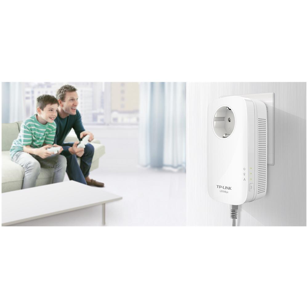 TP-LINK Kit Powerline 2 Adattatori AV1200 Mbps con presa passante