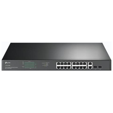 TP-LINK Switch TL-SG1218MP 16 Porte Gigabit LAN PoE+ 10 / 100 / 1000 Mbps RJ45 2 Porte Gigabit LAN con 2 Porte SFP